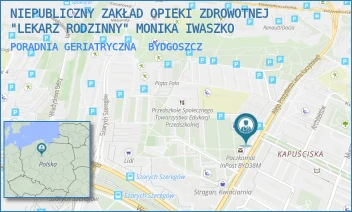 PORADNIA GERIATRYCZNA - NIEPUBLICZNY ZAKŁAD OPIEKI ZDROWOTNEJ "LEKARZ RODZINNY" MONIKA IWASZKO - ALEJE PREZYDENTA LECHA KACZYŃSKIEGO 40,  BYDGOSZCZ