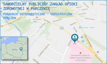 PORADNIA INTERNISTYCZNO - GERIATRYCZNA - SAMODZIELNY PUBLICZNY ZAKŁAD OPIEKI ZDROWOTNEJ W PARCZEWIE - KOŚCIELNA 136,  PARCZEW