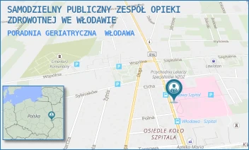 PORADNIA GERIATRYCZNA - SAMODZIELNY PUBLICZNY ZESPÓŁ OPIEKI ZDROWOTNEJ WE WŁODAWIE - AL. JÓZEFA PIŁSUDSKIEGO 64,  WŁODAWA