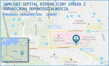PORADNIA GERIATRYCZNA - ZAMOJSKI SZPITAL NIEPUBLICZNY SPÓŁKA Z OGRANICZONĄ ODPOWIEDZIALNOŚCIĄ - PEOWIAKÓW 1,  ZAMOŚĆ