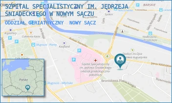 ODDZIAŁ GERIATRYCZNY - SZPITAL SPECJALISTYCZNY IM. JĘDRZEJA ŚNIADECKIEGO W NOWYM SĄCZU - PL. KUŹNICE 1,  NOWY SĄCZ