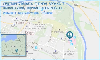 PORADNIA GERIATRYCZNA - CENTRUM ZDROWIA TUCHÓW SPÓŁKA Z OGRANICZONĄ ODPOWIEDZIALNOŚCIĄ - UL. SZPITALNA 1,  TUCHÓW