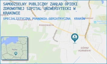 SPECJALISTYCZNA PORADNIA GERIATRYCZNA - SAMODZIELNY PUBLICZNY ZAKŁAD OPIEKI ZDROWOTNEJ SZPITAL UNIWERSYTECKI W KRAKOWIE - MIKOŁAJA KOPERNIKA 50,  KRAKÓW