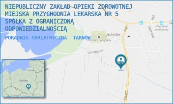 PORADNIA GERIATRYCZNA - NIEPUBLICZNY ZAKŁAD OPIEKI ZDROWOTNEJ MIEJSKA PRZYCHODNIA LEKARSKA NR 5 SPÓŁKA Z OGRANICZONĄ ODPOWIEDZIALNOŚCIĄ - UL. DŁUGA 18,  TARNÓW