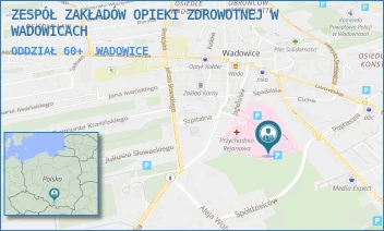 ODDZIAŁ 60+ - ZESPÓŁ ZAKŁADÓW OPIEKI ZDROWOTNEJ W WADOWICACH - UL. KARMELICKA 7B,  WADOWICE