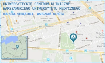 ODDZIAŁ GERIATRII - UNIWERSYTECKIE CENTRUM KLINICZNE WARSZAWSKIEGO UNIWERSYTETU MEDYCZNEGO - WILLIAMA HEERLEINA LINDLEYA 4,  WARSZAWA OCHOTA