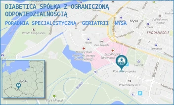PORADNIA SPECJALISTYCZNA  GERIATRII - DIABETICA SPÓŁKA Z OGRANICZONĄ ODPOWIEDZIALNOŚCIĄ - UL. BOHATERÓW WARSZAWY 27,  NYSA