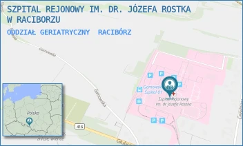 ODDZIAŁ GERIATRYCZNY - SZPITAL REJONOWY IM. DR. JÓZEFA ROSTKA W RACIBORZU - UL. GAMOWSKA 3,  RACIBÓRZ