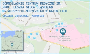 ODDZIAŁ GERIATRII - GÓRNOŚLĄSKIE CENTRUM MEDYCZNE IM. PROF. LESZKA GIECA ŚLĄSKIEGO UNIWERSYTETU MEDYCZNEGO W KATOWICACH - UL. ZIOŁOWA 45-47,  KATOWICE