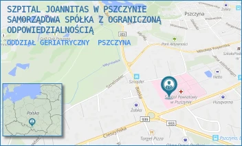 ODDZIAŁ GERIATRYCZNY - SZPITAL JOANNITAS W PSZCZYNIE SAMORZĄDOWA SPÓŁKA Z OGRANICZONĄ ODPOWIEDZIALNOŚCIĄ W RESTRUKTURYZACJI - UL. DR. WITOLDA ANTESA 11,  PSZCZYNA