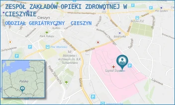 ODDZIAŁ GERIATRYCZNY - ZESPÓŁ ZAKŁADÓW OPIEKI ZDROWOTNEJ W CIESZYNIE - UL. BIELSKA 4,  CIESZYN