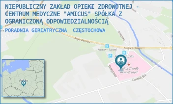 PORADNIA GERIATRYCZNA - NIEPUBLICZNY ZAKŁAD OPIEKI ZDROWOTNEJ - CENTRUM MEDYCZNE "AMICUS" SPÓŁKA Z OGRANICZONĄ ODPOWIEDZIALNOŚCIĄ - ALEJA POKOJU 44,  CZĘSTOCHOWA