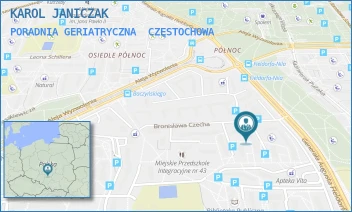 PORADNIA GERIATRYCZNA - KAROL JANICZAK - UL. CZECHA 5"B",  CZĘSTOCHOWA