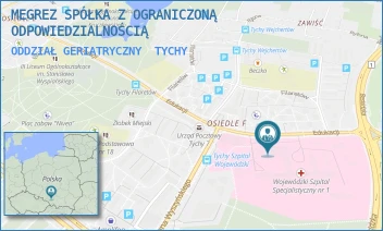 ODDZIAŁ GERIATRYCZNY - MEGREZ SPÓŁKA Z OGRANICZONĄ ODPOWIEDZIALNOŚCIĄ - UL. EDUKACJI 102,  TYCHY