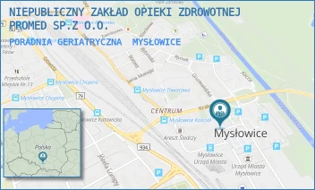 PORADNIA GERIATRYCZNA - NIEPUBLICZNY ZAKŁAD OPIEKI ZDROWOTNEJ PROMED SP.Z O.O. - UL. GRUNWALDZKA 22,  MYSŁOWICE