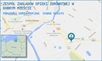 PORADNIA GERIATRYCZNA - ZESPÓŁ ZAKŁADÓW OPIEKI ZDROWOTNEJ IM. JERZEGO PIÓRO W DOBRYM MIEŚCIE - GRUNWALDZKA 10 B,  DOBRE MIASTO