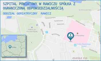 ODDZIAŁ GERIATRYCZNY - SZPITAL POWIATOWY W RAWICZU SPÓŁKA Z OGRANICZONĄ ODPOWIEDZIALNOŚCIĄ - GEN. GROTA ROWECKIEGO 6,  RAWICZ