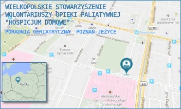 PORADNIA GERIATRYCZNA - WIELKOPOLSKIE STOWARZYSZENIE WOLONTARIUSZY OPIEKI PALIATYWNEJ "HOSPICJUM DOMOWE" - BEDNARSKA 4,  POZNAŃ-JEŻYCE